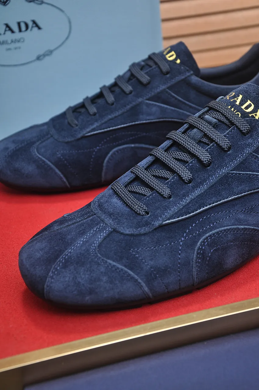 Men's shoes 💰560💶【PRADA】Prada casual shoes for couples, originally developed 1:1, made of high-mercerized cowhide with imported cowhide, silk sheepskin lining, rubber outsole, comfortable and soft on the feet, size for women: 35 to 40. Male 38 to 48💰🔥🔥🔥🔥🔥